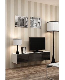 Cama TV stand VIGO 140 30/140/40 white/black gloss