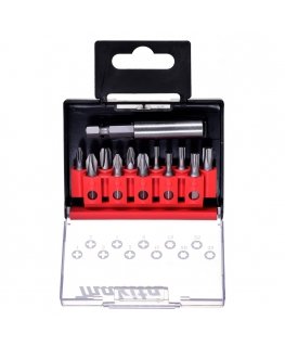 Uzgaļu komplekts + Turētājs 12gab MAKITA D-31083