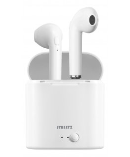 Deltaco TWS-0008 Ausinės be mikrofono ir ausinės su mikrofonu Laisvų rankų įranga Bevielis Įkišamos į ausį Bluetooth Balta