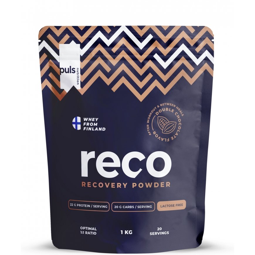 PULS Reco Double Chocolate protein powder, 1 kg