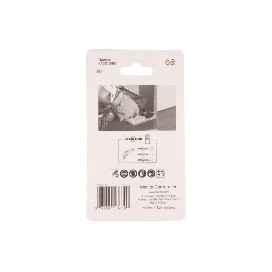 Makita B-64808 Multitool segmentiniai ašmenys 100mm TMA046 BIM, STARLOCK, Medis & Metalas – 5