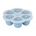 BEABA SILICONE BABY FOOD CONTAINER MULTIPORTIONS, XL (6x150 ML), Blue