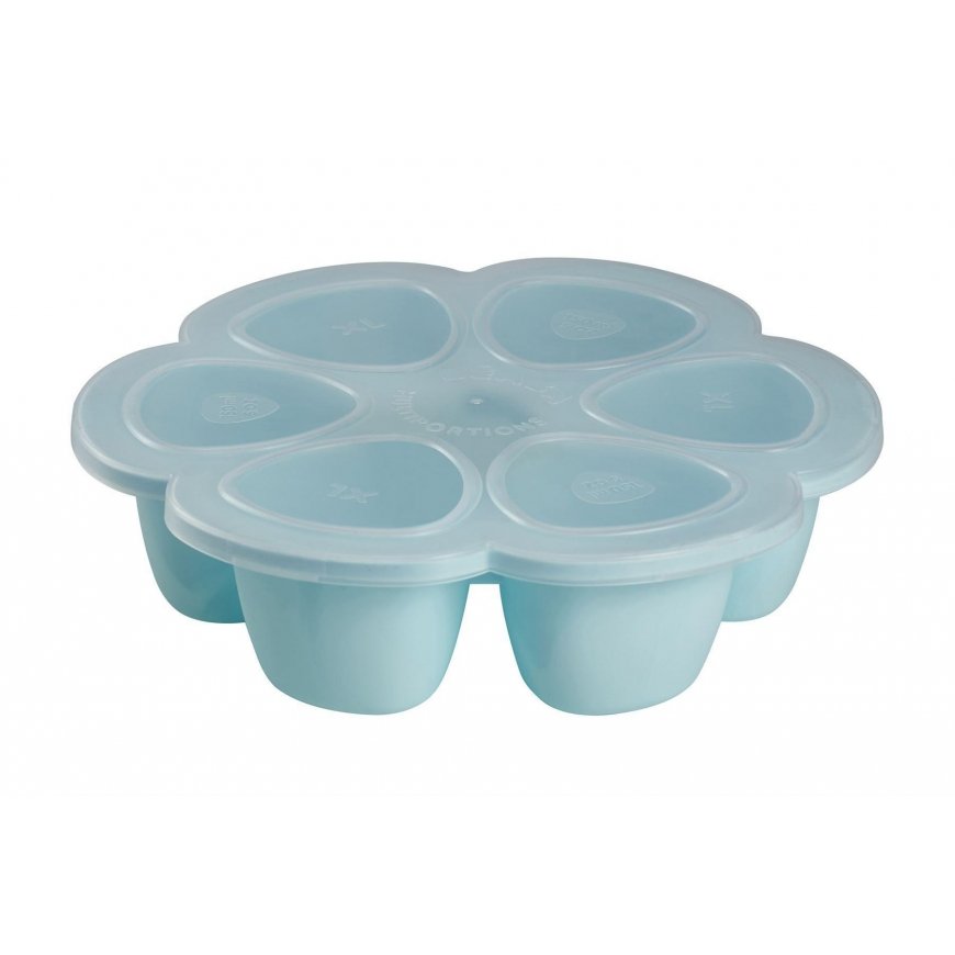 BEABA SILIKONINIS KŪDIKIO MAISTO KONTEINERIS MULTIPORTIONS, XL (6x150 ML), Mėlynas – 2
