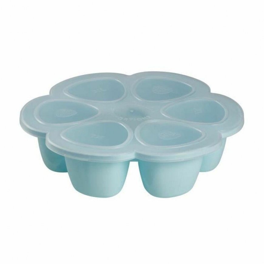 BEABA SILICONE BABY FOOD CONTAINER MULTIPORTIONS, XL (6x150 ML), Blue – 3