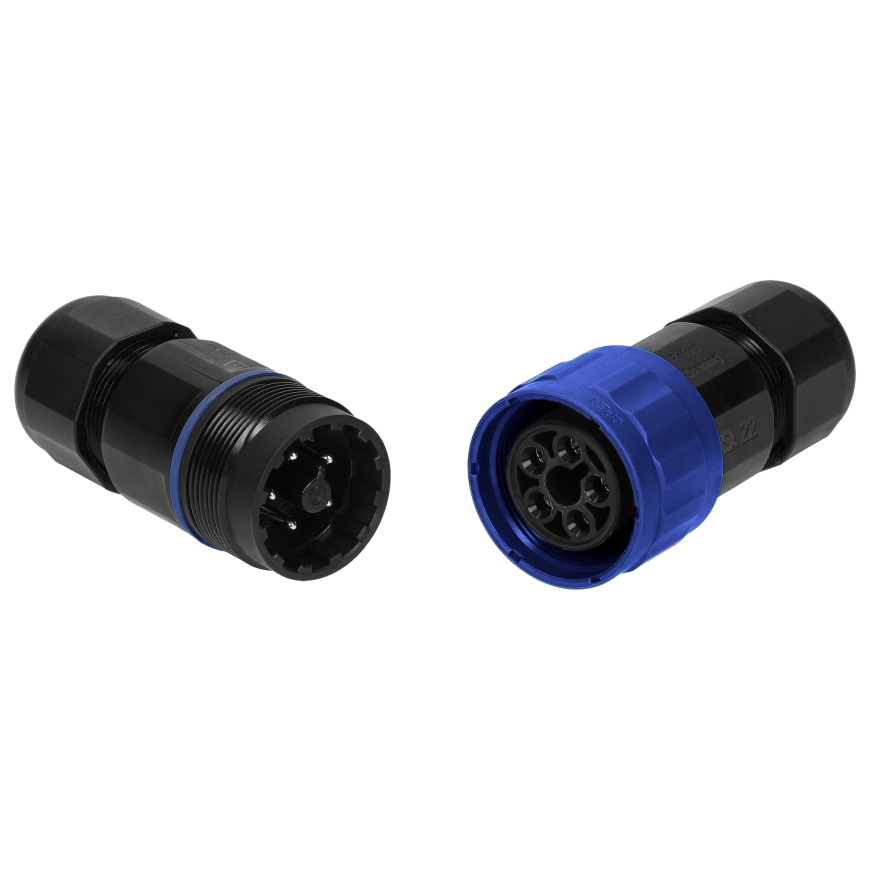 Orno Cable connector, socket-plug, 5x4mm2, IP68