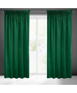 Eurofirany PIERRE CARDIN SIBEL Night curtain made of soft velvet, 260 g/m2, 140X270 cm, band / tunnel / hooks, color: green