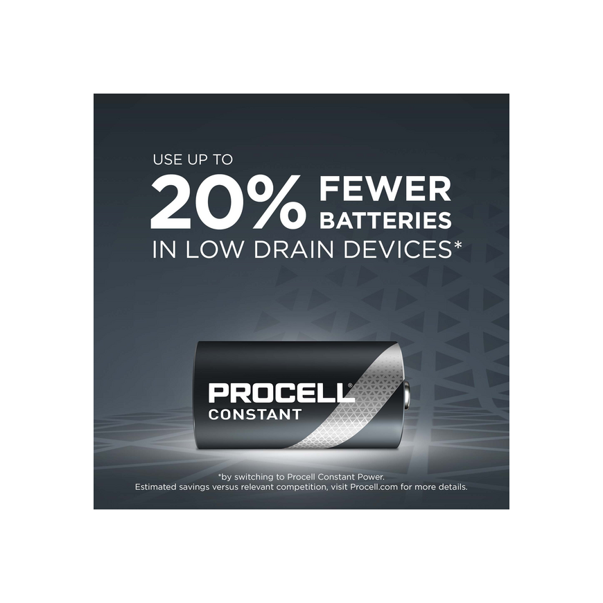 Duracell Procell Constant Power LR20 D cell, 10 pcs. – 6