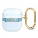 Guess Strap Collection protective case for AirPods, blue Guess Strap Collection protective case for AirPods, blue