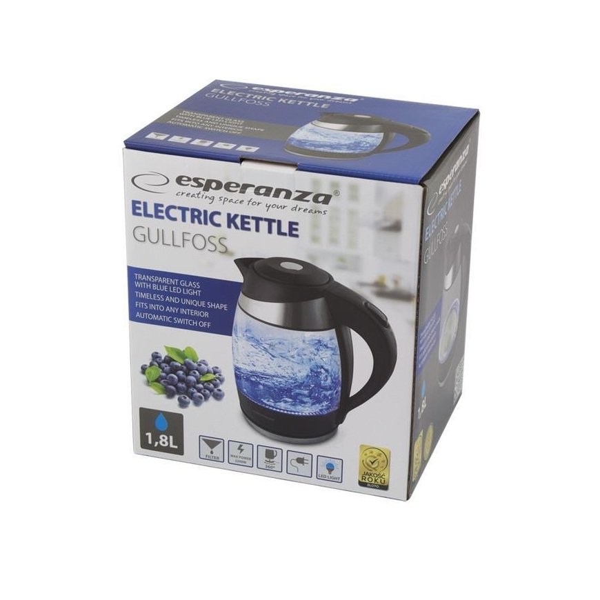 Virdulys electric Esperanza Gullfoss EKK009 (2200W 1.8l, transparent color) – 5