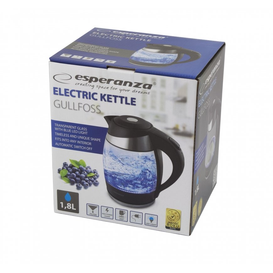 Virdulys electric Esperanza Gullfoss EKK009 (2200W 1.8l, transparent color) – 10