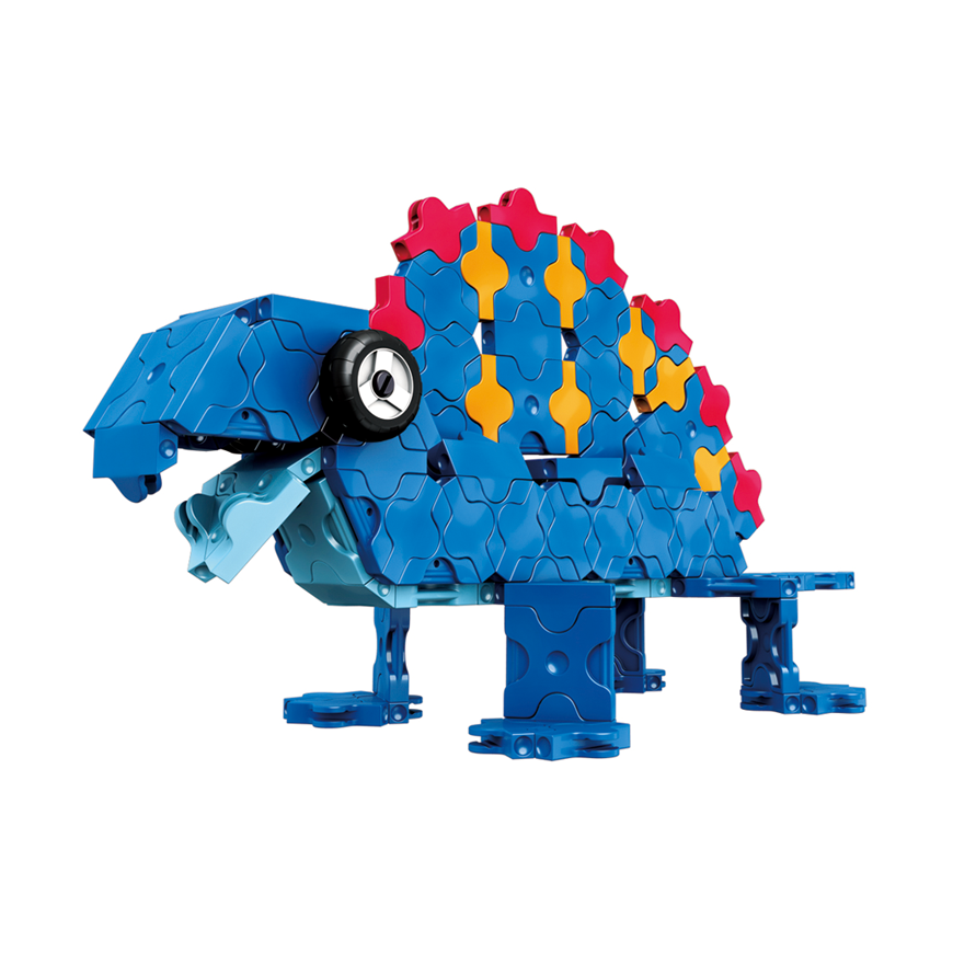 Japanese Educational Constructor LaQ Dinosaur Stegosaurus (300 pieces, 4 Hamacron pieces (wheels and – 4