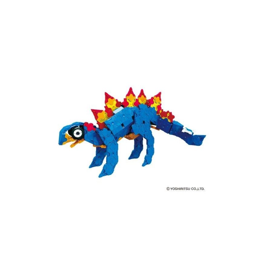 Japoniškas edukacinis konstruktorius LaQ "Dinosaur Stegosaurus" (300 detalių, 4 "Hamacron" detalės ( – 13