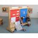 Materiałowy Arkusz Do Wieszania Z Kieszonkami Na Książki i Obrazki Masterkidz Blue