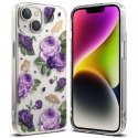 Ringke Fusion Design Armored Case Cover with Gel Frame for iPhone 14 Plus transparent (Purple rose) 