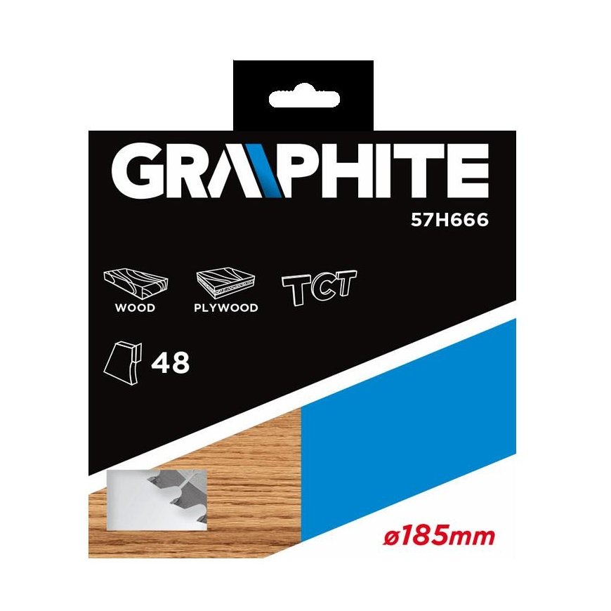 Graphite Grafitinis diskinis pjūklas 185x30x3,2 mm 48z. - 57H666 – 4