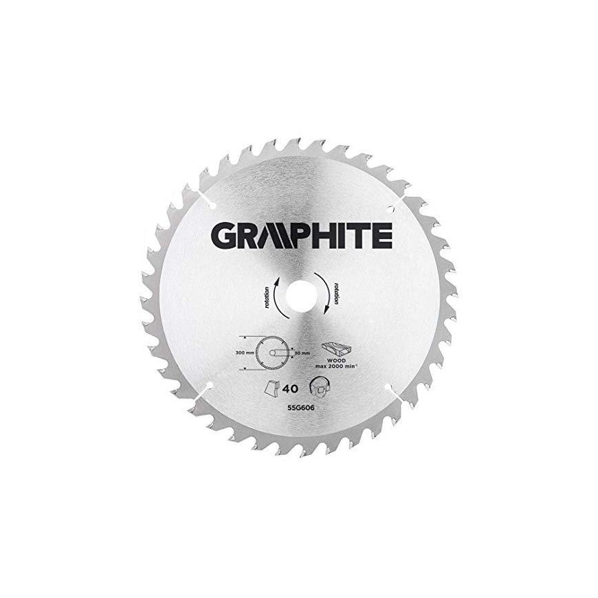Graphite Grafitinis pjūklo diskas, platus 300x30 mm, 40 dantų - 55H606 – 2