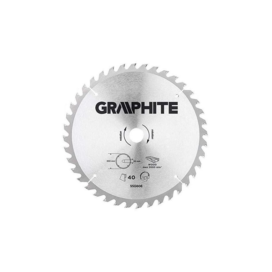Graphite Grafitinis pjūklo diskas, platus 300x30 mm, 40 dantų - 55H606 – 3