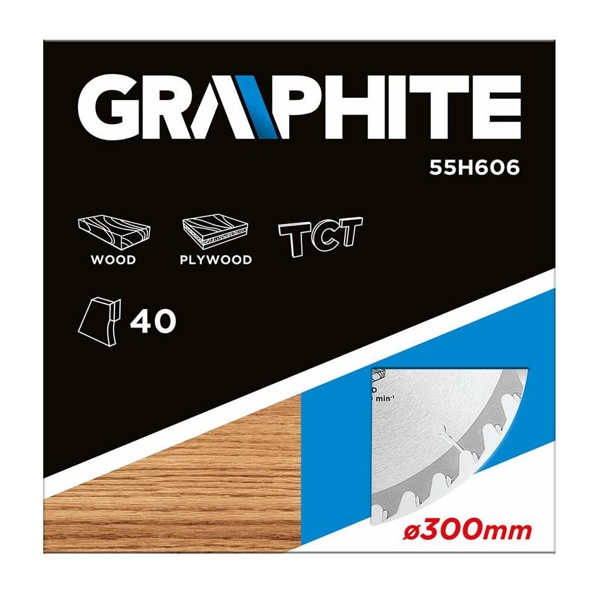 Graphite Graphite saw blade, wide 300x30 mm, 40 teeth - 55H606 – 4