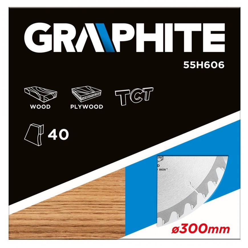 Graphite Graphite saw blade, wide 300x30 mm, 40 teeth - 55H606 – 5
