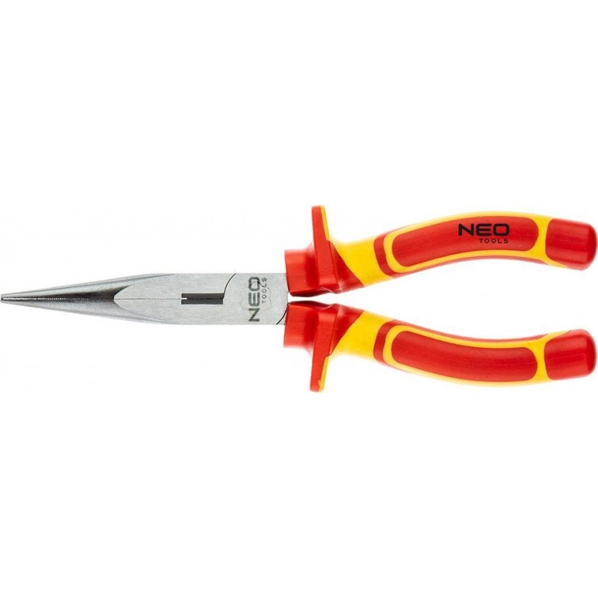 NEO Long straight pliers, 200 mm 1000V, CrV, polished – 2
