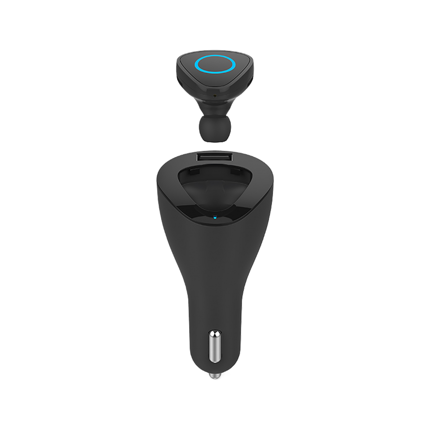 Bluetooth ausinės su Kruger & Matz Traveler K1 automobiliniu įkrovikliu – 4