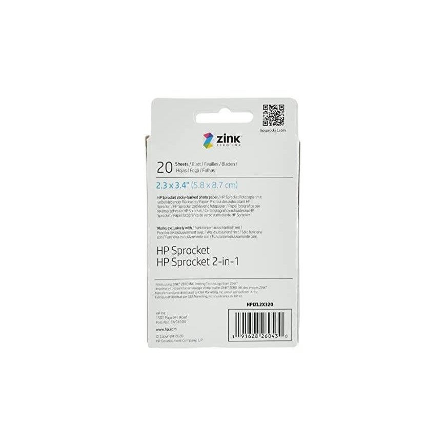 HP Sprocket 2,3x3,4'' - papier do drukarki HP SPROCKET SELECT/PLUS - 20 vnt. – 6