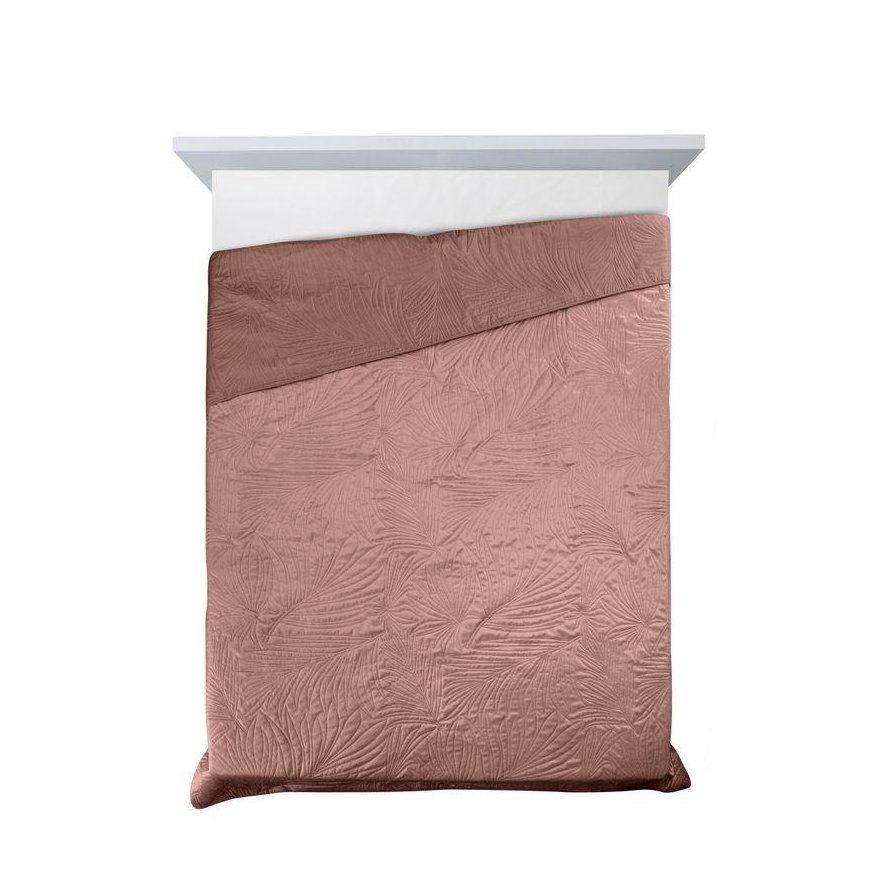Eurofirany DESIGN 91 LUIZ / 4 Velvet bedspread, quilted by hot pressing with a pattern of palm leave – 3