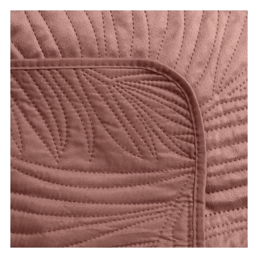 Eurofirany DESIGN 91 LUIZ / 4 Velvet bedspread, quilted by hot pressing with a pattern of palm leave – 5