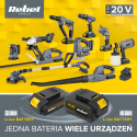 Akumuliatoriaus įkroviklis 20V 2A/4A Rebel Tools RB-2001-CH