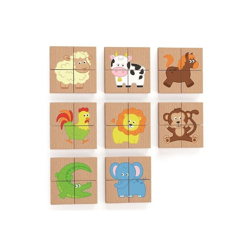 Viga Toys Wooden magnetic animal puzzle, Viga – 5