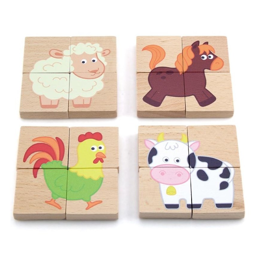 Viga Toys Medinis magnetinis gyvūnų galvosūkis, Viga – 7