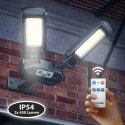 Maclean MCE447 dviguba saulės energijos sieninė lempa su judesio ir prieblandos jutikliu IP54 5W 2 x