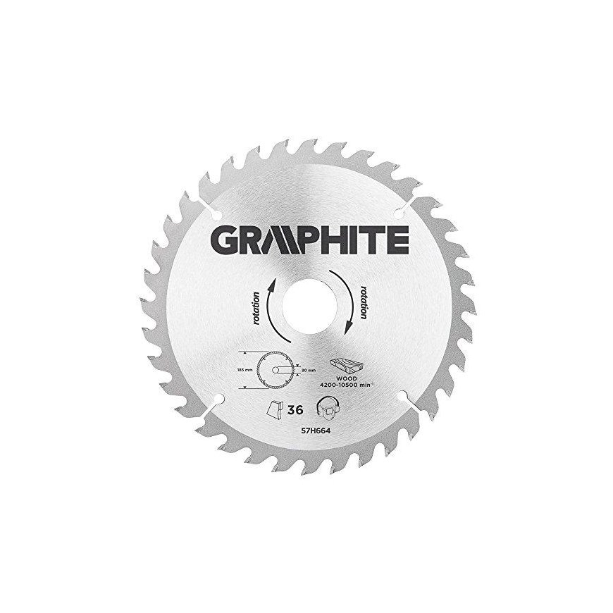 Graphite Graphite circular saw 185x30x3.2 mm 36z. - 57H664 – 2