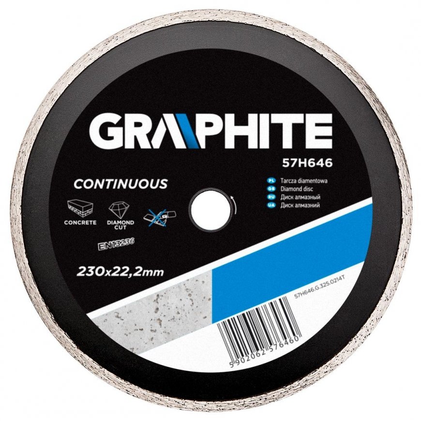 Graphite Graphite diamond disc 230x22.2 mm, solid - 57H646 – 2