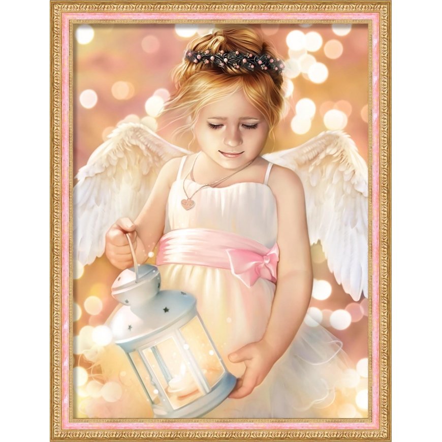 Beldizart Angel with lantern 30x40 cm