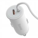 Baseus CW01 Magnetic Car Phone Holder to Ventilation Grid with car charger USB-C, 15W + 25W (Baltas) Baseus CW01 Magnetic Car Phone Holder to Ventilation Grid with car charger USB-C, 15W + 25W (Baltas)