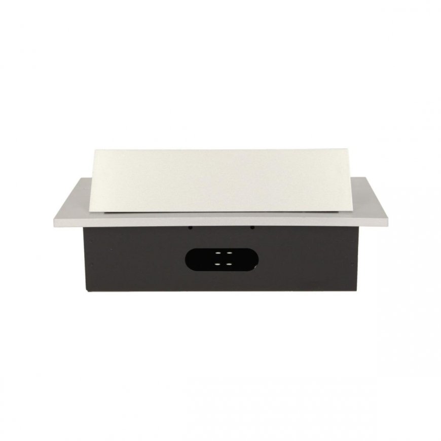 Orno Furniture socket, recessed into the tabletop with a thick edge, 2x2P + Z, 3 USB ports, silver – 11