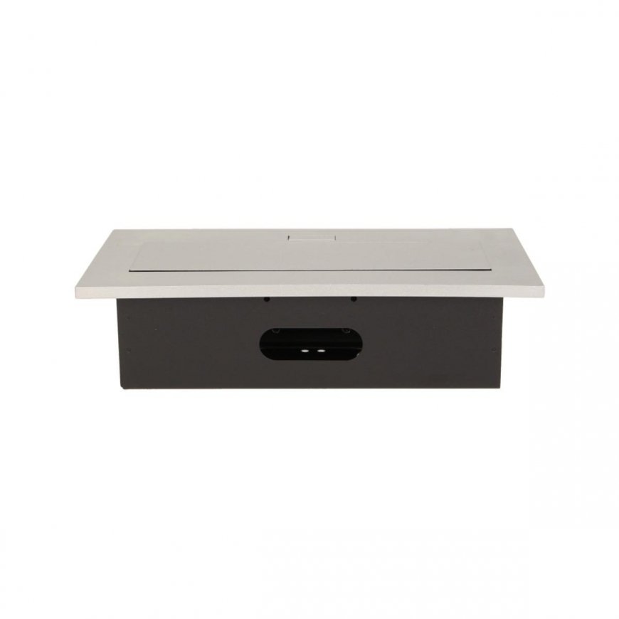 Orno Furniture socket, recessed into the tabletop with a thick edge, 2x2P + Z, 3 USB ports, silver – 12