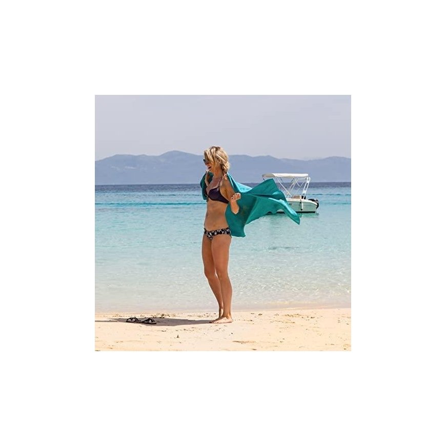 Kelioninis rankšluostis Lifeventure Soft Fibre Recycled Teal L - L – 5