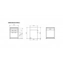 Stainless steel cabinet module with cutting table Steel Genesi G7C-P SS