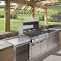 Stainless steel cabinet module with cutting table Steel Genesi G7C-P SS