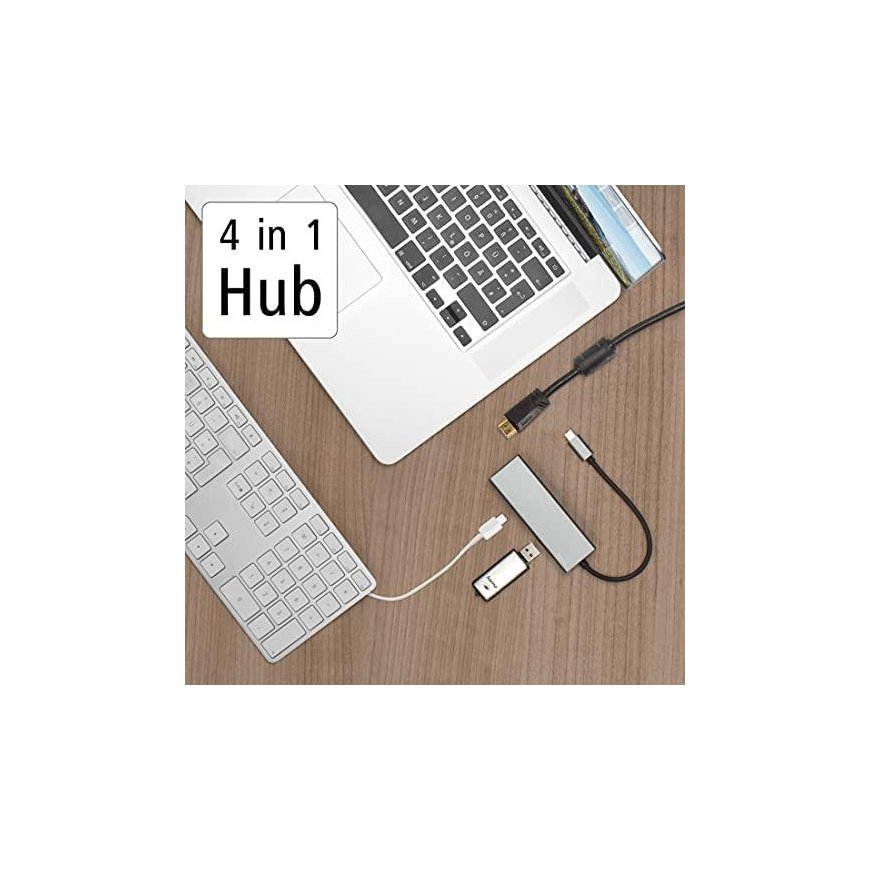 MULTIPORT HAMA USB-C 2xUSB-A 3.2, 1xTYP-C, 1xHDMI – 4