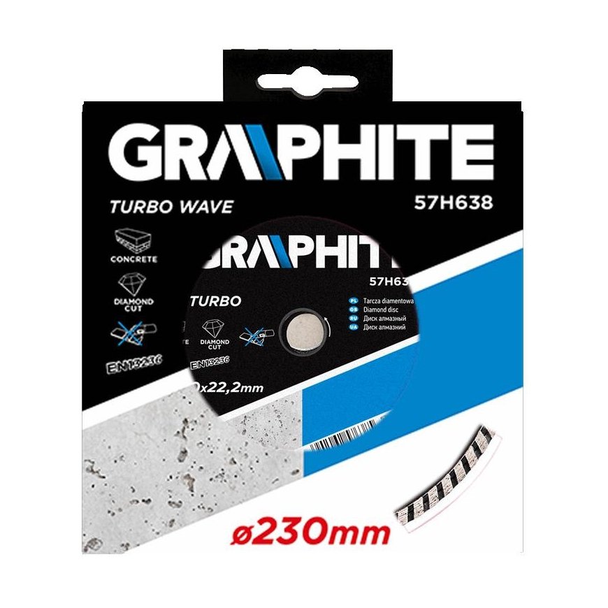 Graphite Graphite diamond disc 230x22,2 mm TURBO WAVE 57H638 – 3