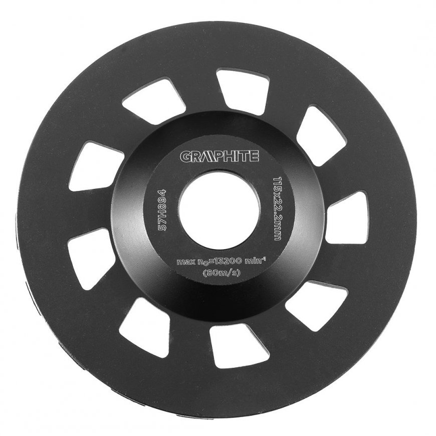 GRAPHITE Diamond grinding disc 115 x 22.2 x 5 mm, segment C – 2