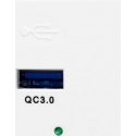 Orno NOEN USBQ, 45x45mm Modular Port with 3A/5V Fast Charging USB Charger 2A/9V 1.5A/12V, White Orno NOEN USBQ, 45x45mm Modular Port with 3A/5V Fast Charging USB Charger 2A/9V 1.5A/12V, White