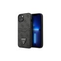 Dėklas Guess GUHCP13LP4TPK iPhone 13 Pro / 13 6,1 colio juodas/juodas kietasis 4G trikampio logotipo kortelių lizdas Dėklas Guess GUHCP13LP4TPK iPhone 13 Pro / 13 6,1 colio juodas/juodas kietasis 4G trikampio logotipo kortelių lizdas