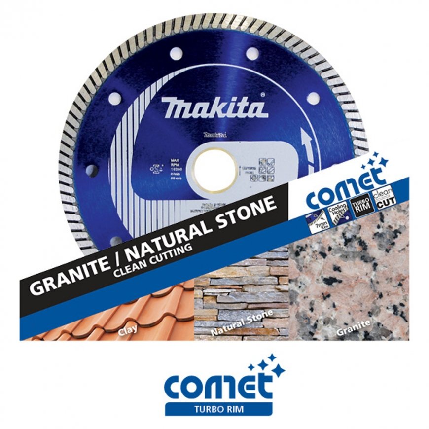 Makita B-48664 OFFSET DIAMOND WHEEL 180X22,23MM TURBO, FINISHING