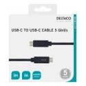 Deltaco USBC-1503M USB cable 2 m USB 3.2 Gen 1 (3.1 Gen 1) Black