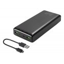 Deltaco PB-C1002 nešiojamasis įkroviklis Ličio-jonų (Li-Ion) 30000 mAh Juoda Deltaco PB-C1002 nešiojamasis įkroviklis Ličio-jonų (Li-Ion) 30000 mAh Juoda