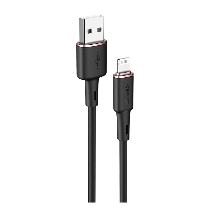 Acefast cable MFI USB - lightning 1.2 m, 2.4 A black (C2-02 black)